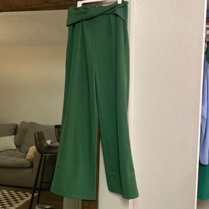 Green Trousers with front detailing - NastyGal
